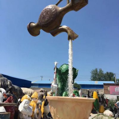 茶壶不锈钢公园雕塑