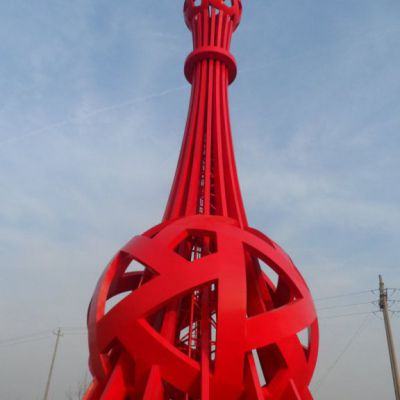 镂空塔不锈钢公园雕塑