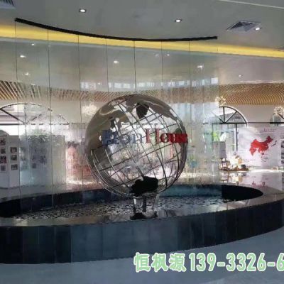 地球仪不锈钢商场雕塑