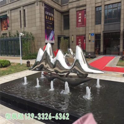 假山不锈钢小区雕塑