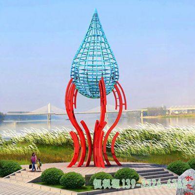 水滴不锈钢景观雕塑