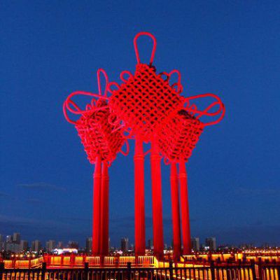 中国结不锈钢景观雕塑
