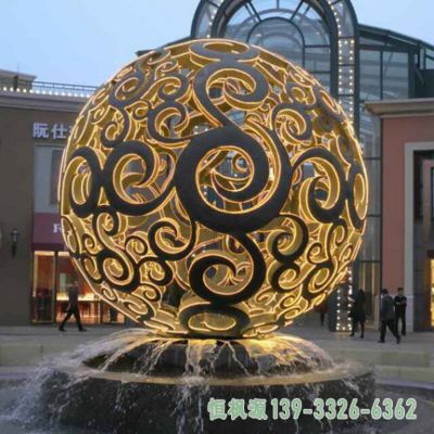圆球不锈钢城市雕塑