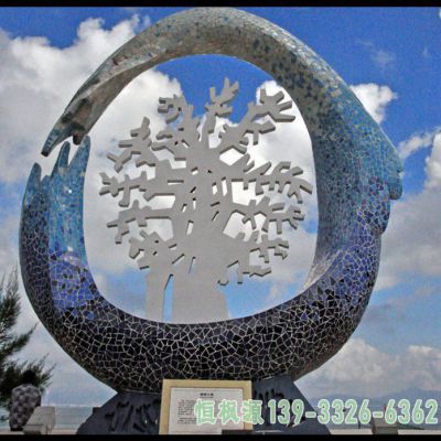 枫树不锈钢公园雕塑