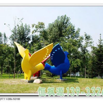 鸽子不锈钢广场雕塑