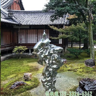 太湖石不锈钢公园雕塑