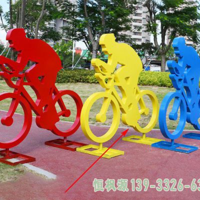 自行车不锈钢广场雕塑
