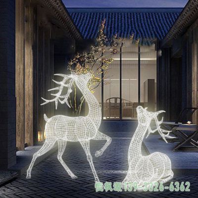 小鹿不锈钢艺术雕塑