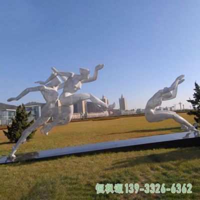 跳远不锈钢艺术雕塑