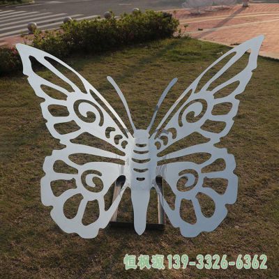 蝴蝶不锈钢镜面雕塑