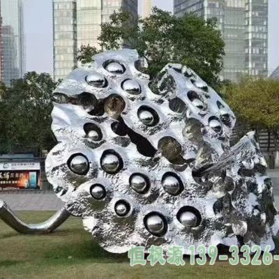 莲蓬不锈钢小区雕塑