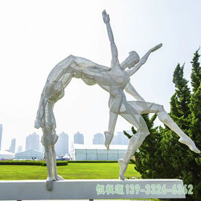 体操不锈钢广场雕塑