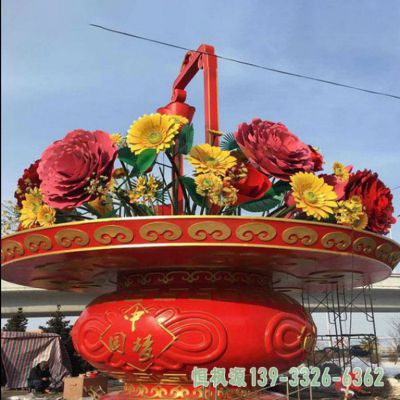 花盆不锈钢造型雕塑