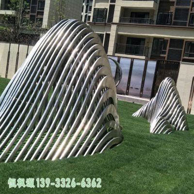 假山不锈钢小区雕塑