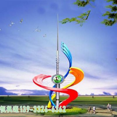丝带不锈钢抽象雕塑