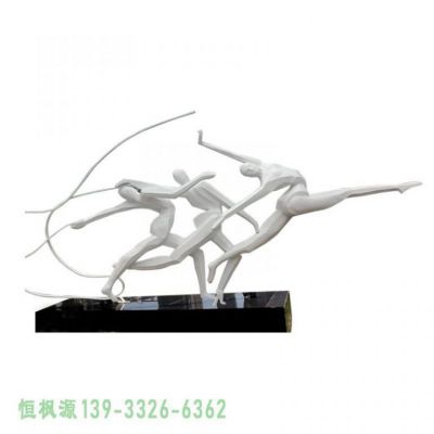 健美操不锈钢艺术雕塑