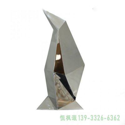 企鹅不锈钢抽象雕塑