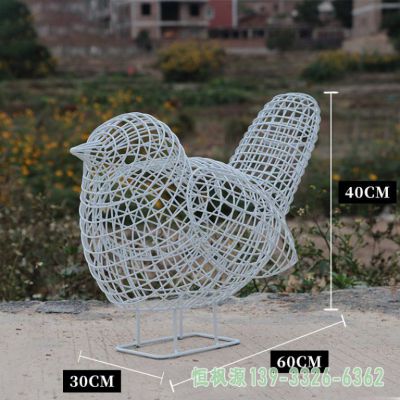 镂空小鸟不锈钢公园雕塑