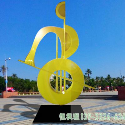 广场小提琴不锈钢雕塑