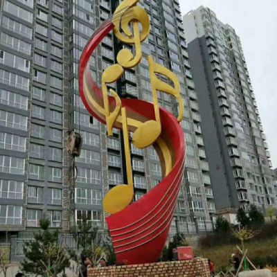 小区音符不锈钢雕塑