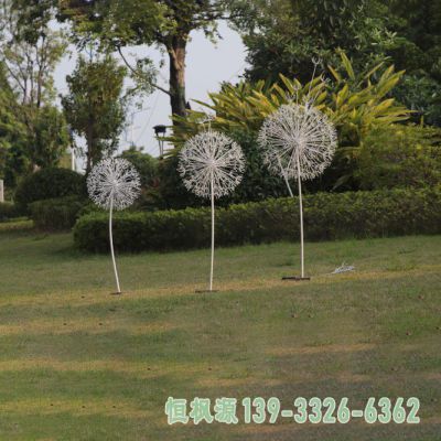 园林蒲公英不锈钢景观雕塑
