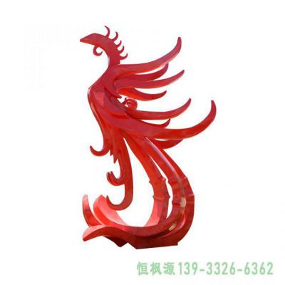 广场不锈钢凤凰艺术雕塑