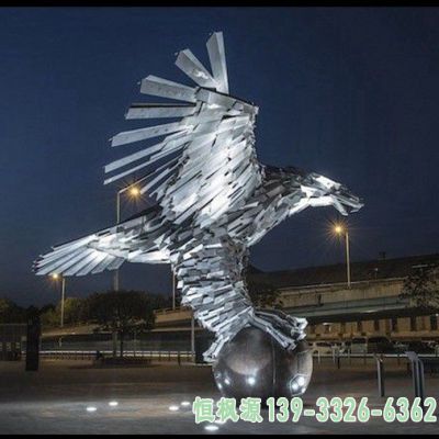 户外凤凰不锈钢雕塑
