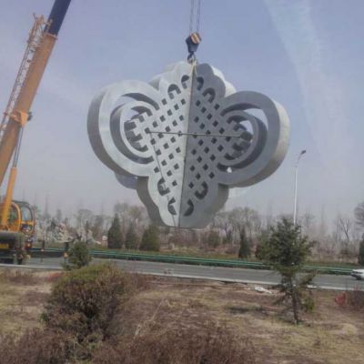广场中国结不锈钢景观雕塑
