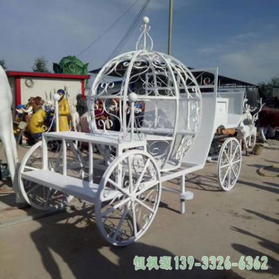 广场马车不锈钢艺术雕塑