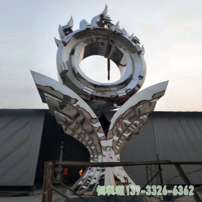 广场不锈钢向日葵景观雕塑