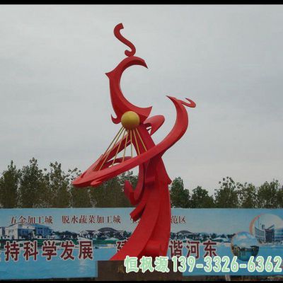 企业凤凰不锈钢艺术雕塑