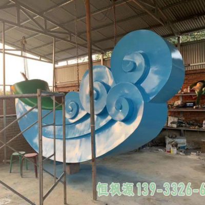 不锈钢祥云公园景观雕塑