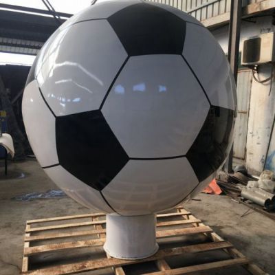 不锈钢足球公园景观雕塑