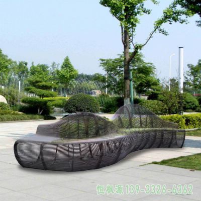 不锈钢广场座椅景观雕塑