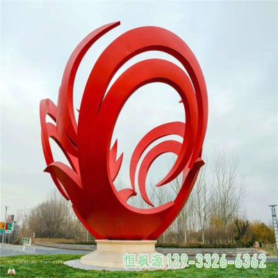 不锈钢园林凤凰景观雕塑