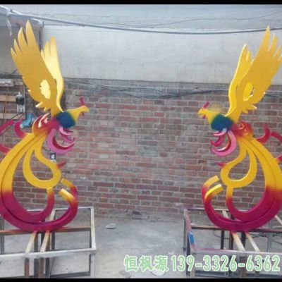不锈钢凤凰公园景观雕塑