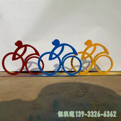 公园赛车不锈钢人物雕塑