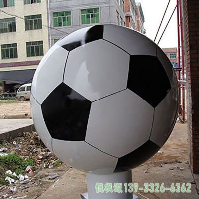 不锈钢足球公园艺术雕塑