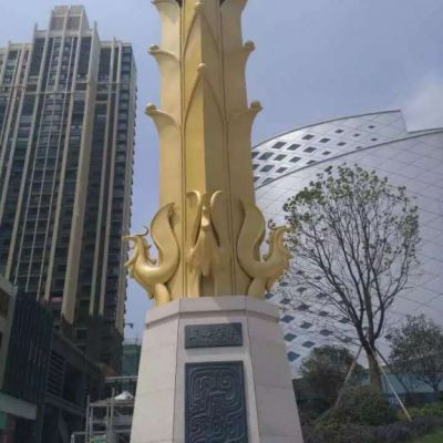 钟表小区不锈钢景观雕塑