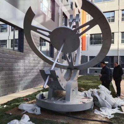 日晷不锈钢小区雕塑