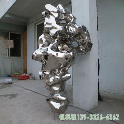不锈钢太湖石广场雕塑