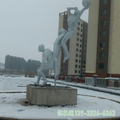 城市篮球不锈钢雕塑