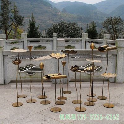 荷叶企业不锈钢景观雕塑