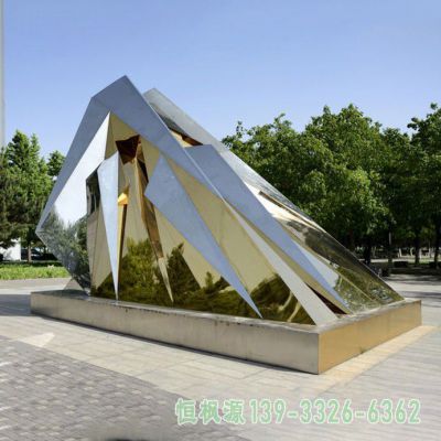 凤尾竹校园不锈钢雕塑