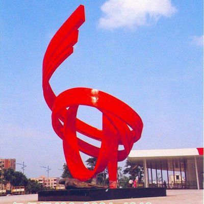 不锈钢丝带广场艺术雕塑