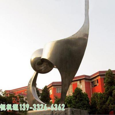 丝带不锈钢小区雕塑