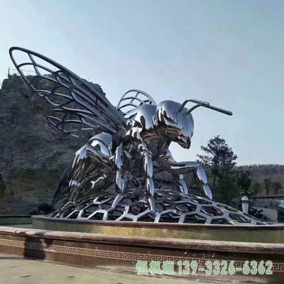 蜜蜂校园不锈钢雕塑