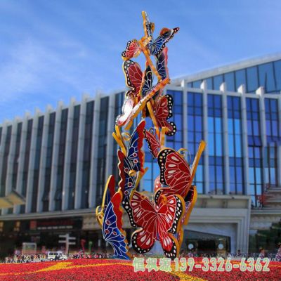城市蝴蝶不锈钢雕塑