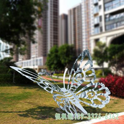蝴蝶小区不锈钢雕塑