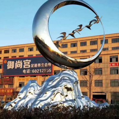假山广场不锈钢艺术雕塑